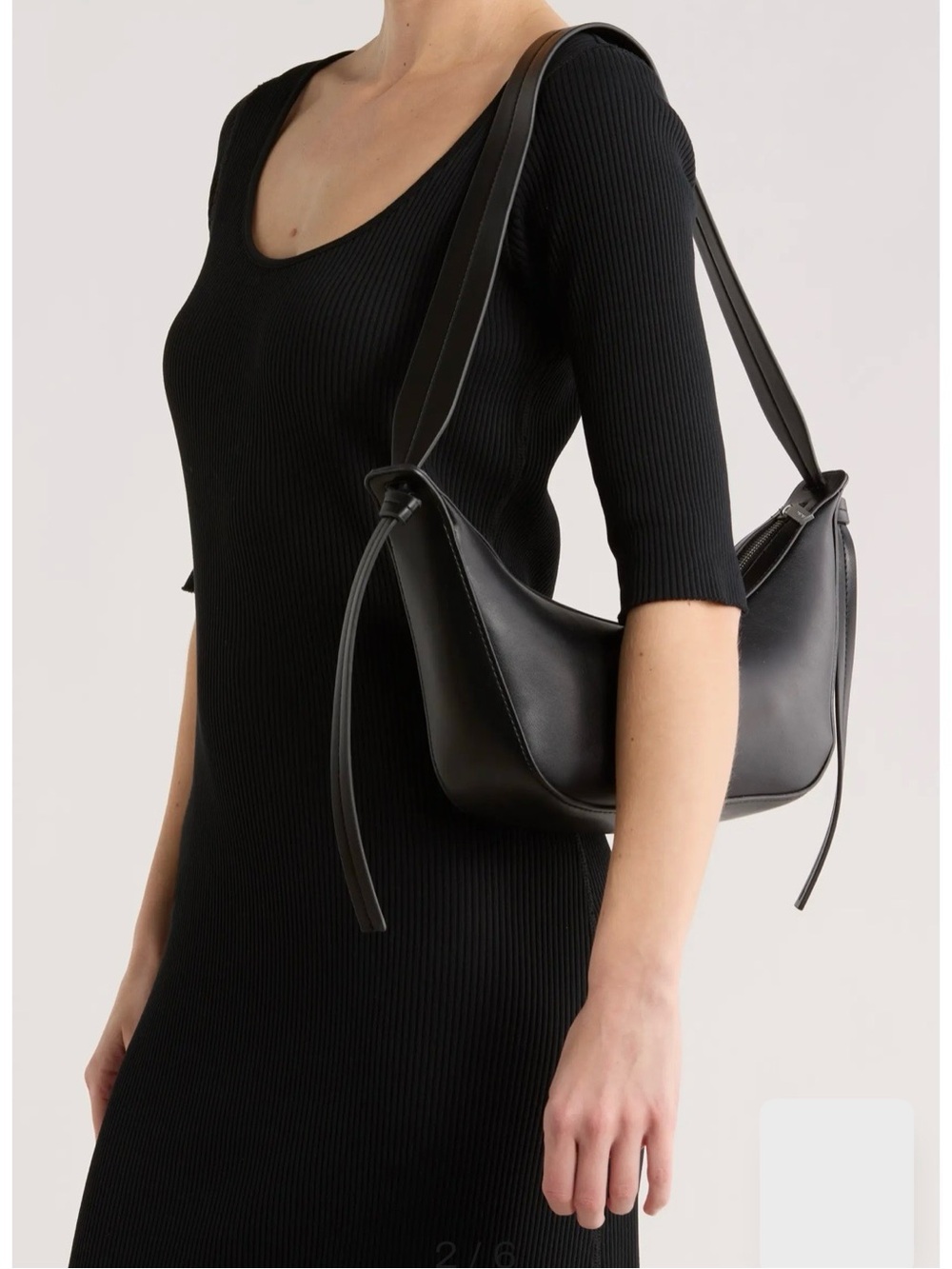 NEW BCBG Vegan Black Leather Sling Shoulder Bag - NWT never used